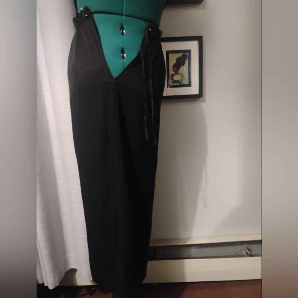 Dave & Johnny Sequin Accent Open Back Black Formal Dress Sz 7 8 - Picture 8 of 14